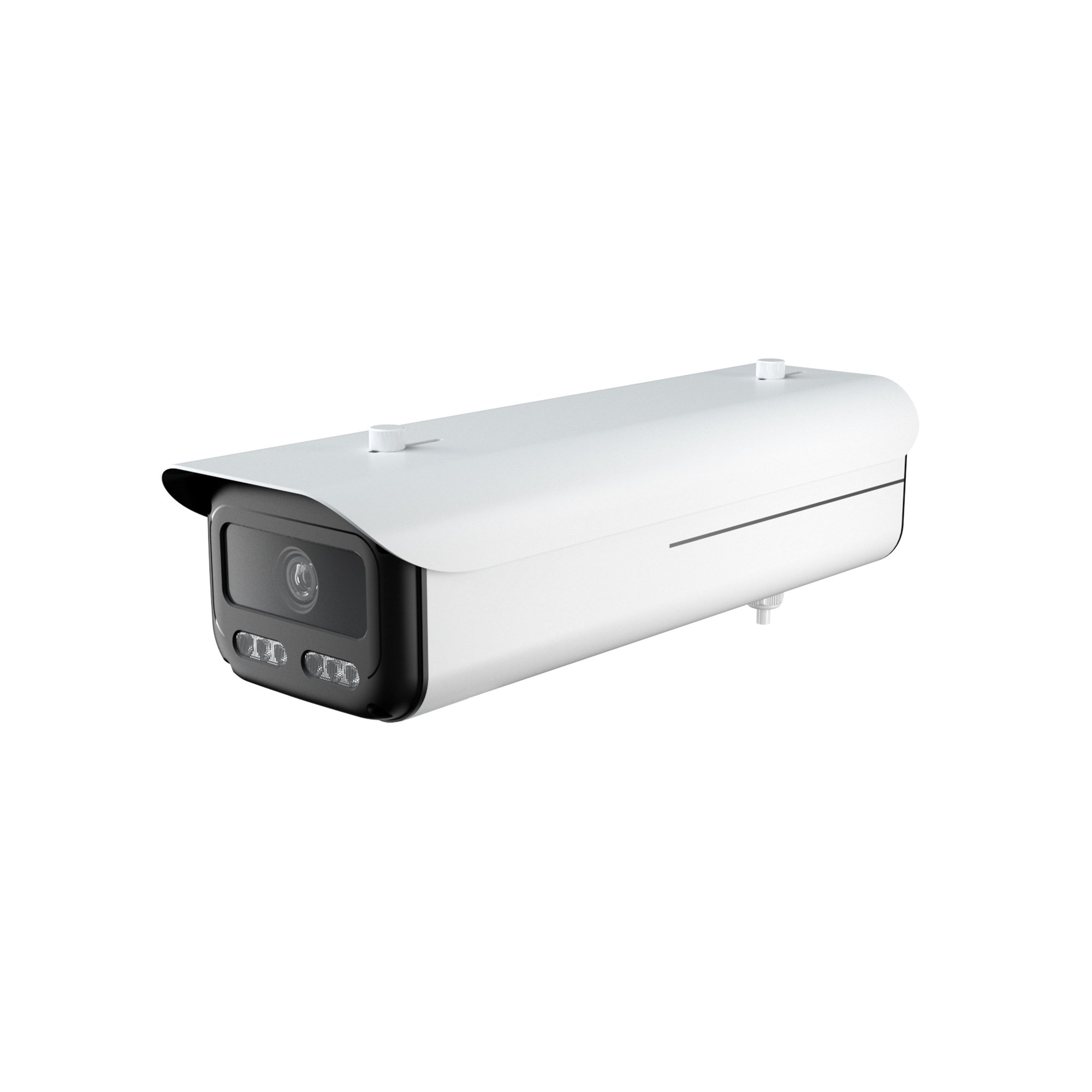 NDAA White Light LPR IP PoE Camera 4MP License Plate Recognition ANPR Software Car Number Plate Capture 8-32mm Motorized Lens